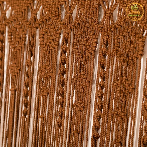 Miniatura 7 de Cortinas y cortinas colgantes de macramé, cortinas largas para sala de estar, cortina con borlas para puerta, cortina de cuentas para puertas