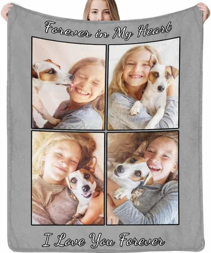 Miniatura 30 de Manta personalizada con foto y texto, mantas personalizadas con 20 fotos, manta personalizada usando mis propias imágenes, regalos conmemorativos 20