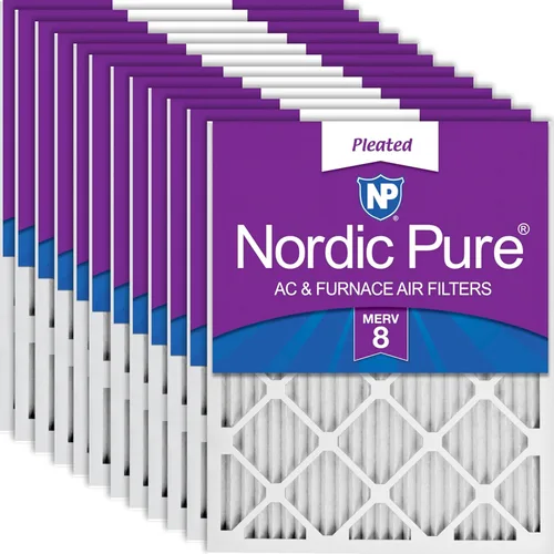 Miniatura 103 de Nordic Pure Filtros de aire para horno MERV 6 de 18 x 25 x 1 pulgadas (tamaño real: 17 1/2 x 24 1/2 x 3/4), color verde poliéster MERV 6, reduce