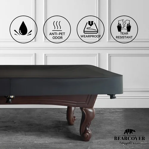 Miniatura 5 de Cubierta de mesa de billar de cuero sintético resistente, impermeable y resistente a desgarros para mesa de billar de 7/8/9 pies