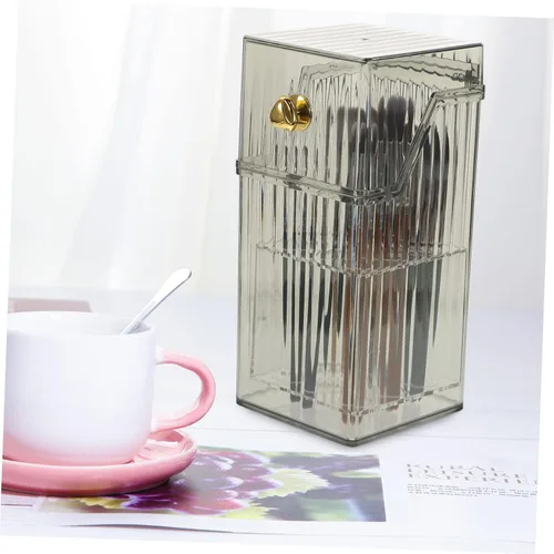 Miniatura 4 de Angoily Organizador de brochas de maquillaje, almacenamiento transparente para pinceles, bolígrafos y cosméticos, diseño estable, artesanía fina