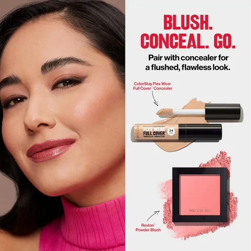 Miniatura 7 de Revlon Rubor en Polvo para Rostro, Color de Alto Impacto y Fácil Aplicación, Acabado Ligero y Suave, 028 Apricute, 4.8 g
