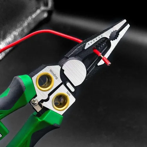 Miniatura 7 de 2026 - Alicates multifuncionales 8 en 1 para pelar cables, pelacables 8 en 1 con probador de voltaje, alicates eléctricos profesionales para cortar