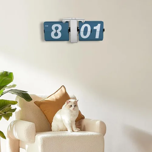 Miniatura 9 de Reloj con tapa de alta precisión, estilo retro, reloj de estante de escritorio, mecánico clásico, pantalla digital, reloj de pared alimentado por