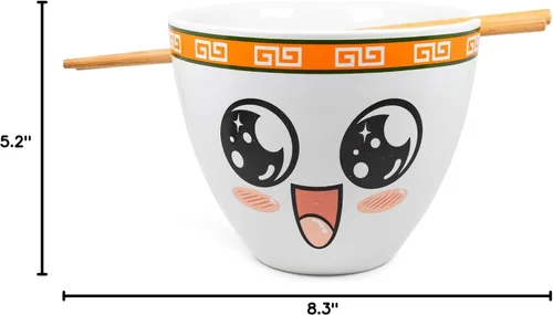 Miniatura 8 de Boom Trendz Bowl Bop Pho-Kin Good - Juego de vajilla de cerámica japonesa Incluye tazón para fideos ramen de 16 onzas y palillos de madera, plato