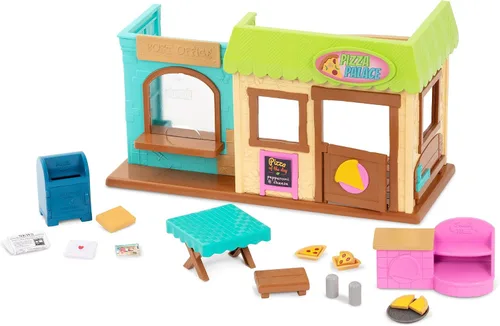 Miniatura 15 de Li'l Woodzeez Pass – the – Pasta Restaurant Playset – Juego de casa de muñecas de 41 piezas con mesa, bancos, comida y accesorios para juegos de rol