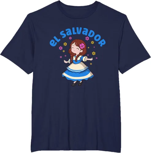 Miniatura 53 de Camiseta de mujer hispana con bandera salvadoreña de El Salvador Orgullosa, Negro