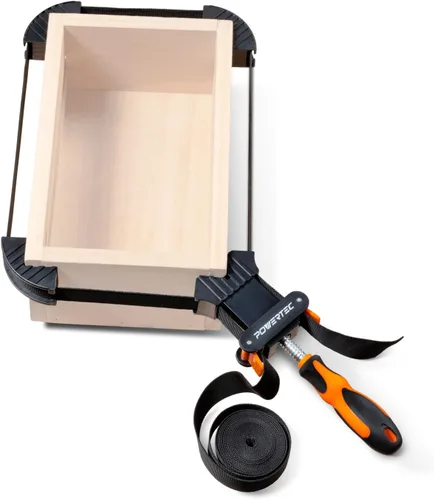 Miniatura 2 de POWERTEC Abrazaderas de correa para carpintería: abrazaderas de banda de liberación rápida con mango ergonómico, abrazadera ajustable para marco
