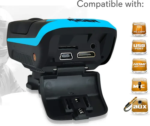 Miniatura 2 de Sound Around Ryder Sports HD Action Camera-1080P Mini videocámara 16MP Anti Shaking Cam Pantalla de 1.5 "Tarjeta USB SD Batería HDMI Funda