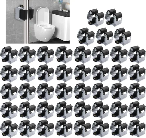 Miniatura 19 de 3-H Soporte para trapeador y escoba de gran tamaño para colgar 2.2 lbs extra, paquete de 10 soportes de pared para colgar y organizar rastrillo