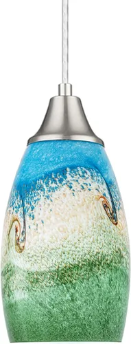 karyfine Mini Luces Colgantes de Vidrio, Luminarias Colgantes de Vidrio Artístico Soplado, Accesorios de Luz Colgante para Isla de Cocina, Pantalla