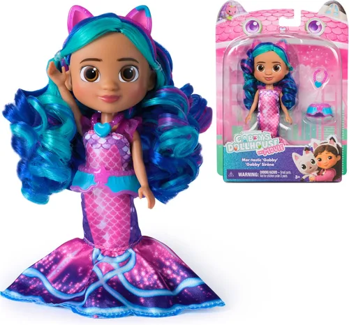 Gabby's Dollhouse DreamWorks The Movie, muñeca Mer-Tastic Gabby, con ropa de muñeca temática de sirena y accesorios de muñeca, juguetes para niños y