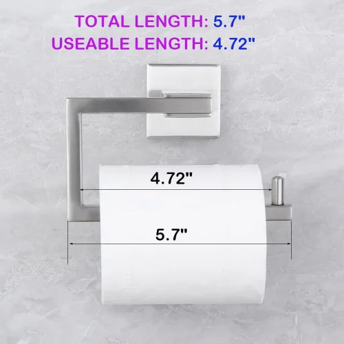 Miniatura 2 de SUS304 Soporte de papel higiénico de acero inoxidable para baño, dispensador de rollos de papel higiénico para cocina, baño, montado en la pared