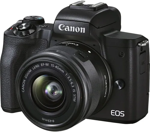 Miniatura 5 de Canon Cámara sin espejo EOS M50 Mark II con lentes de 0.591-1.772 in y 2.165-7.874 in (negro) (4728C014) + monitor 4K + VideoMic Rode + tarjeta