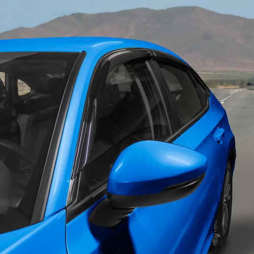 Miniatura 5 de Goodyear Deflectores de ventana inastillables para Honda Civic 2022-2026 Sedán, protectores de lluvia con cinta, viseras de ventana, visera