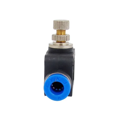 Miniatura 2 de uxcell a15082600ux0960 Válvula de control de velocidad de flujo de tubo neumática a presión, 0.236 in de diámetro exterior, 2 piezas, metal, 0.24