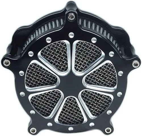 Miniatura 9 de Filtro de aire de admisión CNC Cut Filtro de aire Venturi Kit de cromo para Harley Dyna 2000 - 2017 Softail 2000 - 2015 Touring 2000 - 2007 Fitment