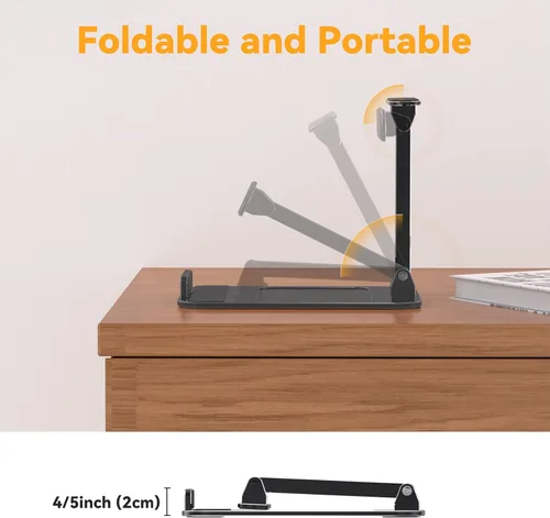 Miniatura 6 de Laivli Soporte de aluminio para Echo Show 15, soporte inclinable para Echo Show 15, con bandeja de almacenamiento, fácil cambio en modo vertical