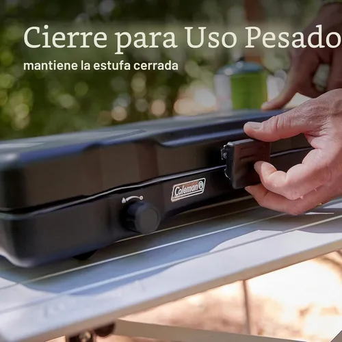Miniatura 7 de Coleman Triton - Estufa de propano de 2 quemadores, estufa portátil para acampar con 2 quemadores ajustables y protectores contra el viento, 22,000