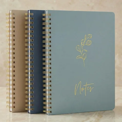 Miniatura 12 de ZICOTO Set de 3 Cuadernos de Espiral Estéticos para Mujeres - Lindo Diario/Cuaderno de 7x5 con Páginas Rayadas de Regla Universitaria - Suministros