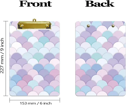 Miniatura 2 de Hongri Portapapeles de plástico pequeño, diseño de moda A5 para estudiantes, niños, mujeres, oficina, hogar, clip de perfil bajo, bonito