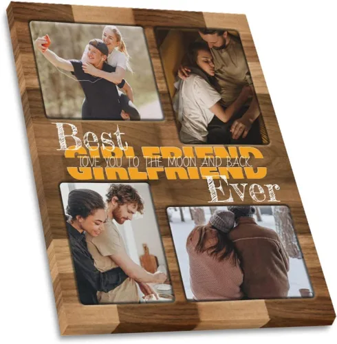 Miniatura 26 de SHIYEL - Impresiones personalizadas en lienzo con foto, regalos de cumpleaños personalizables para tía de sobrina o sobrino, crea un lienzo de pared