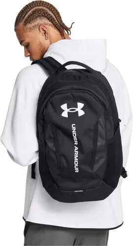Miniatura 2 de Under Armour Mochila Hustle 6.0 unisex para adultos (002) Negro / Negro / Blanco