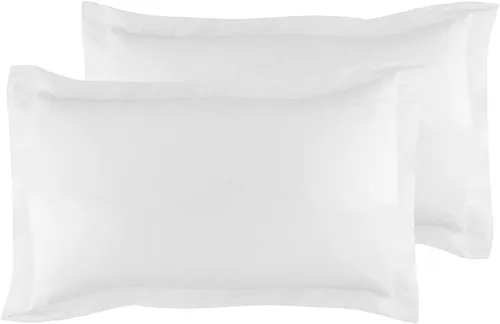 Miniatura 74 de Crown Collection Juego de 2 fundas de almohada estándar de 20 x 26 pulgadas, hipoalergénicas de 600 hilos, 100% algodón egipcio, fundas de almohada