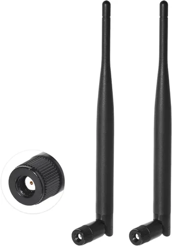 Miniatura 7 de Bingfu Antena WiFi de doble banda 2.4GHz 5.8GHz 6dBi RP-SMA + cable de coleta de 7.87 pulgadas + cubierta de ranura para enrutador WiFi inalámbrico
