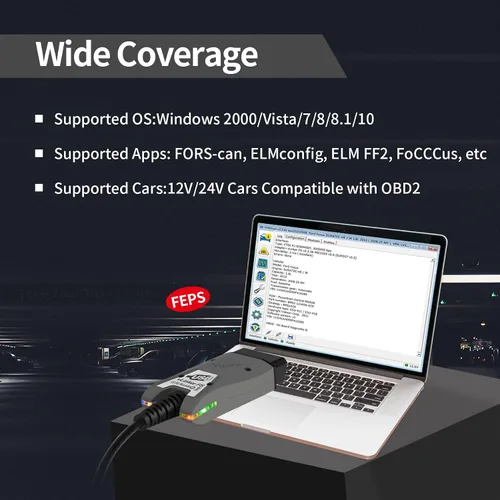 Miniatura 5 de VGATE vLinker FS USB FORScan OBD2 Adaptador para interruptor automático HS/MS-CAN, cable OBD2 USB FORScan adaptador lectores de código