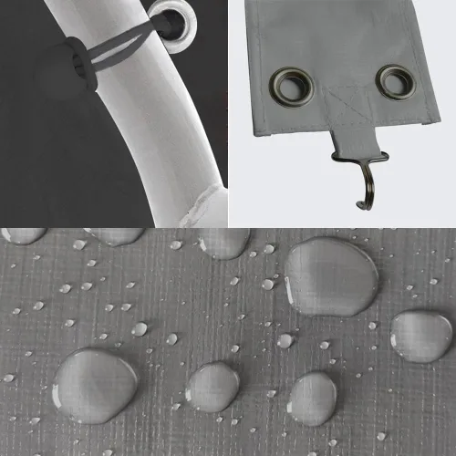 Miniatura 7 de Cobertura de toldo de repuesto para cochera, cubierta superior de repuesto para estructura de cochera de 10' x 20', lona impermeable y protegida