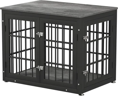 Miniatura 35 de rehomerance Mueble de jaula de perro resistente de 26 pulgadas para perros pequeños, mesa auxiliar decorativa para casa de mascotas, muebles