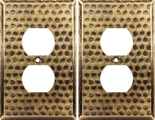 Miniatura 24 de LIDER Placa de pared de metal para receptáculo doble dúplex, resistente a los impactos/corrosión, cubierta de salida de metal, acero inoxidable 430
