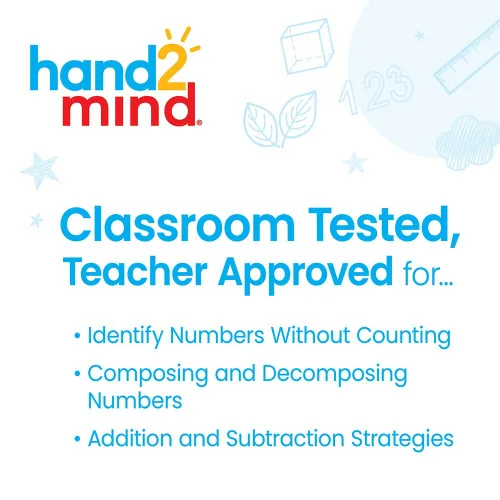 Miniatura 6 de hand2mind Mini Rekenrek de madera de 100 cuentas, ábaco para matemáticas de niños, manipuladores de matemáticas, jardín de infantes, estante