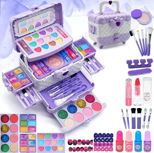 Miniatura 9 de Juegos de maquillaje para niñas - Juegos de maquillaje para niñas de 5 a 8 años, Maquillaje para niñas, Kit de maquillaje de juego, los mejores