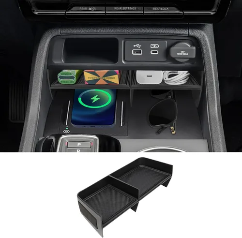 Miniatura 7 de Organizador de consola central Compatible con 2023 2024 2025 2026 Honda Pilot 2026 Passport Bandeja lateral de cambio de marchas Caja de accesorios
