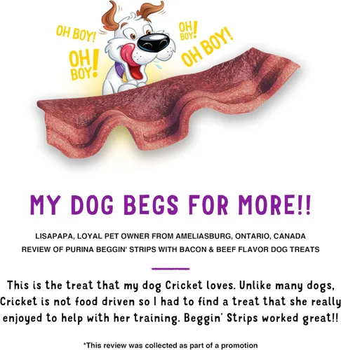 Miniatura 7 de Purina Beggin' Strips Con Carne Real Golosinas para Perros con Sabores de Tocino y Carne de Res - (Paquete de 2) Bolsas de 26 oz