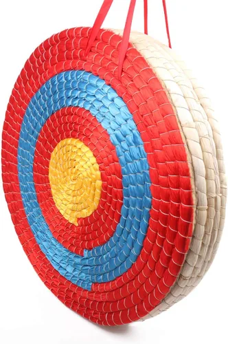 Miniatura 15 de Objetivos de tiro al arco Dostyle tradicionales de paja sólida redonda con cara de cuerda de tres capas para práctica de tiro con arco