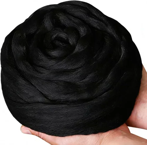 Miniatura 52 de 24 tipos de lana rosa, 4.23 oz (120 g), adecuado para fieltro húmedo y fieltro de aguja de telas hiladas de lana. Un paquete de prueba está Tonos