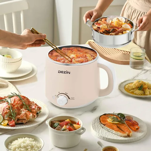 Miniatura 9 de Dezin Olla caliente eléctrica de 2L y cocina rápida de fideos de 1.6L