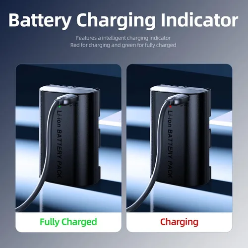 Miniatura 8 de llano Batería LP-E6NH de 2400 mAh con carga rápida USB-C para Canon EOS R5/R6/R7 Mark Il, 5D/6D/7D Mark Il/llI/IV, 60D/70D/80D/90D, totalmente