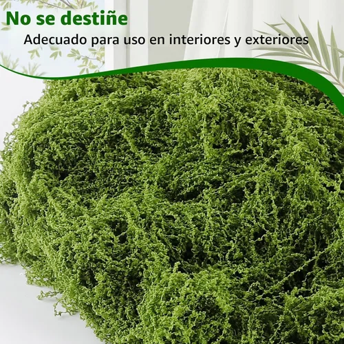 Miniatura 2 de Yomirduy Musgo artificial para manualidades, musgo verde falso de 5.3 onzas para plantas en maceta, decoración de musgo sintético para decoración