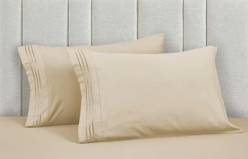 Miniatura 78 de Mocassi Juego de sábanas de lujo de 4 piezas, calidad prémium de hotel de 1800 hilos, ajuste fácil, sábanas y fundas de almohada resistentes a