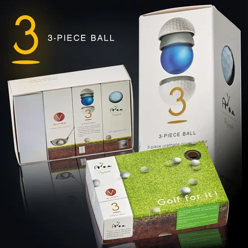 Miniatura 7 de agape MP5S MP5 VS3 - Pelotas de golf DuraPlus Uretano blanco y negro, 5 piezas y 3 piezas de doble núcleo