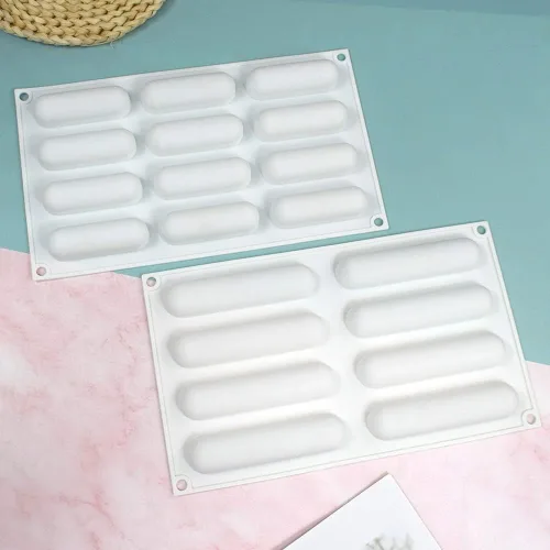 Miniatura 8 de Molde ovalado de silicona para galletas, moldes de silicona antiadherentes, moldes de chocolate para chocolate, cupcakes, dulces, pudín de mini