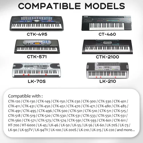 Miniatura 2 de Adaptador de corriente del cargador de 9V AC/DC para teclado de piano Casio AD-5MU AD-5MR WK-110 WK-200 LK-43 LK-100 LK-220 CTK-496 CTK-573 CTK-700