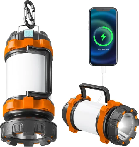 Miniatura 12 de AlpsWolf Linterna recargable, 6 modos, linterna de camping LED, linterna de campamento para corte de energía, linterna para el hogar, emergencia