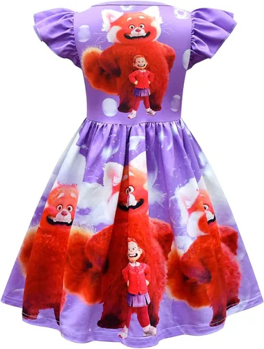 Miniatura 2 de Wekoyaee Vestidos casuales de verano para niñas, trajes lindos de princesa de dibujos animados