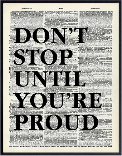 Miniatura 10 de Motivacional Arte del Diccionario No Te Detengas, Decoración de Pared - Imagen en Cartel de 8x10 Reciclado para la Oficina, Apartamento, Sala
