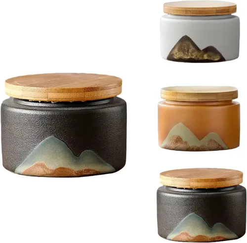 Miniatura 11 de Set de urnas pequeñas de 3 piezas - Juego de urnas pequeñas decorativas de cerámica para cenizas humanas - Honra a tu ser querido perdido